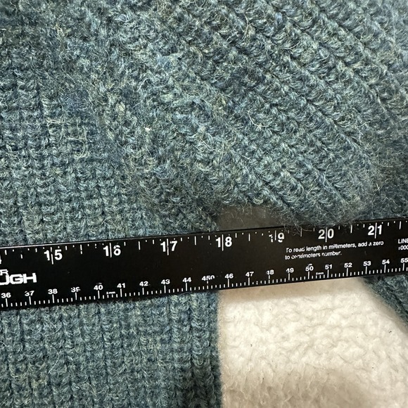 Aran‎ Sweater Market Irish Fishermans Ribbed Sweater with Patches 100% Wool Sz M - Picture 12 of 14